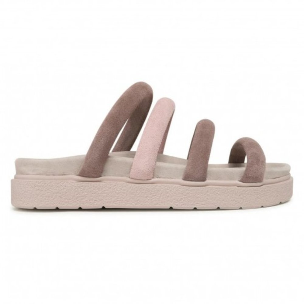 INUIKII Tube Platform Slides Taupe/Rose - Picture 3 of 10
